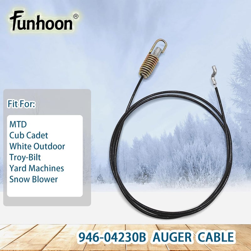 Funhoon 946-04230B Auger Clutch Cable for Cub Cadet Craftsman MTD Yard Machines Troy-Bilt Columbia White Outdoor Snow Blowers Replaces 746-04230 746-04230A 746-04230B 946-04230 946-04230A - Image 4